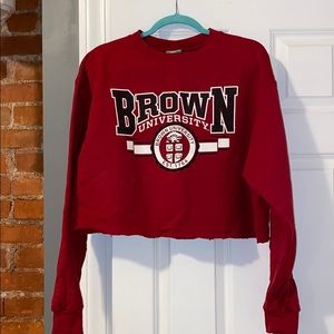 Brown University cropped Champion Crewneck